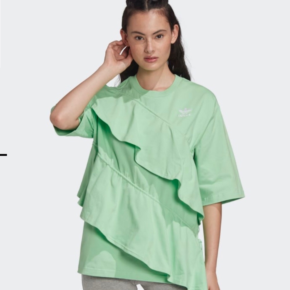 NWT Adidas Originals x J Koo Ruffle Shirt